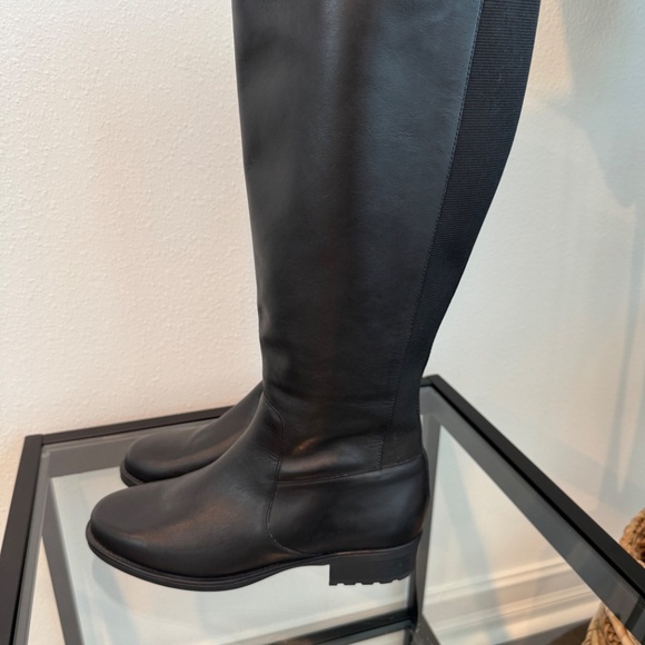 SAS ITALY Duchess Black Leather Knee High Tall Riding Boots Womens Size 10M - Picture 5 of 16